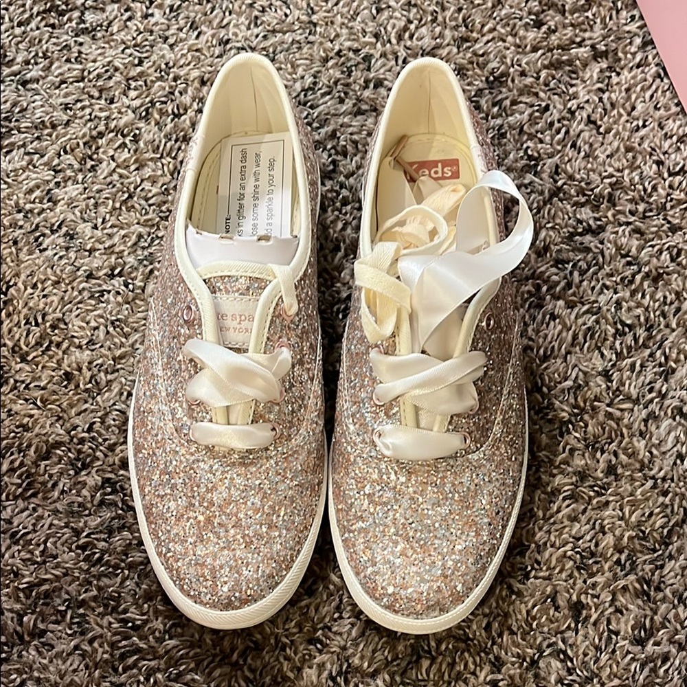 Keds Glitter Sneakers with Satin Laces